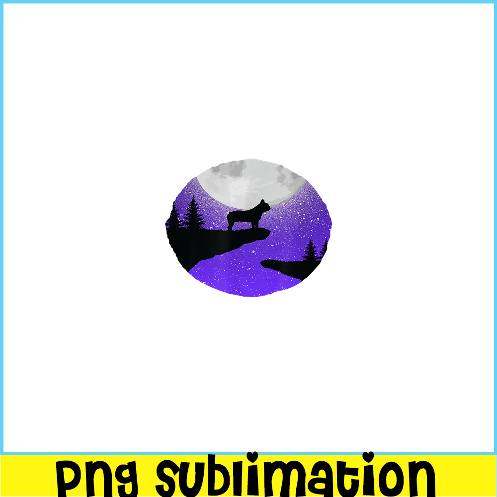 HL16102316-Cool French Bulldog PNG, Full Moon Frenchie PNG, Dog Lover PNG.png