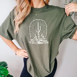 Cactus Shirt Boho Hipster Aesthetic Comfort colors Clothing Florar T-shirt Unisex Jersey S