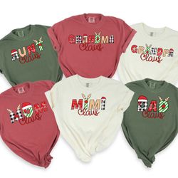 christmas claus sweatshirt, custom claus sweatshirt, matching claus t-shirt, personalizedf