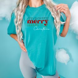 christmas comfort colors shirt, merry shirt, christmas tee shirt, holiday shirt, christmas