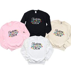 christmas crew christmas lights comfort colors t-shirt, merry christmas shirt, matching ch