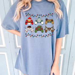 christmas gamer shirt, game lover christmas comfort colors shirt, christmas pjs, funny kid