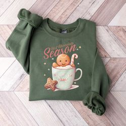 christmas hot chocolate shirt peppermint iced latte snowmen sweets snow warm cozy winter w