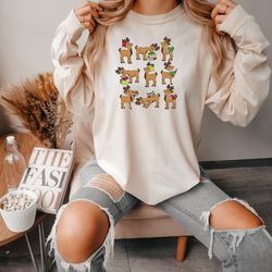 christmas reindeer comfort colors shirt, animal shirt,christmas shirt, merry christmas shi