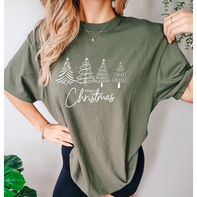 Christmas Trees Comfort colors Shirt, Christmas Shirts for Women, Christmas Tee, Merry Christmas , Shirts For Christmas, Cute Christmas gift.jpg