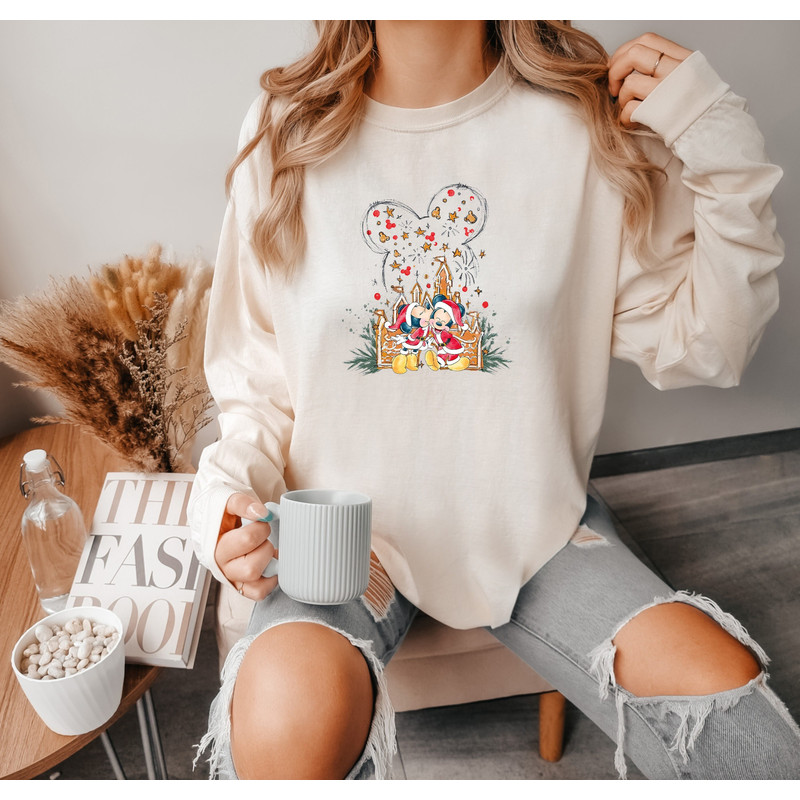 Comfort Colors Minnie Mickey Merry Christmas Shirt, Christmas Mickey And Minnie Plaid Shirt,Disney Christmas Shirt,Christmas sweatshirt tees.jpg