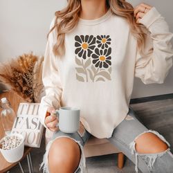 flowers comfort colors tshirt, boho wildflowers tshirt, boho flowers shirt, floral nature