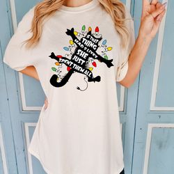 funny christmas comfort colors shirt, if that thing had nine lives she just spent them all