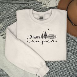 happy camper comfort colors shirt, camper tee shirt, nature lover gift, camping lover, gif