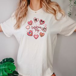mickey and friends disney valentine comfort colors shirt, disney valentines day shirt, val
