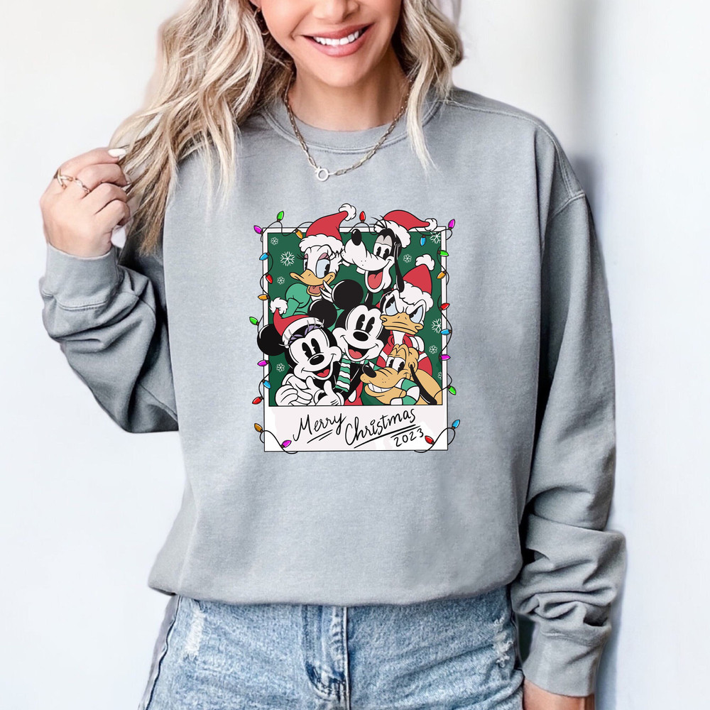 Mickey and Friends Merry Christmas Polaroid Comfort colors Shirt, Mickey's Very Merry Christmas Tee, Disney X-mas Memory, Holiday Season,tee.jpg