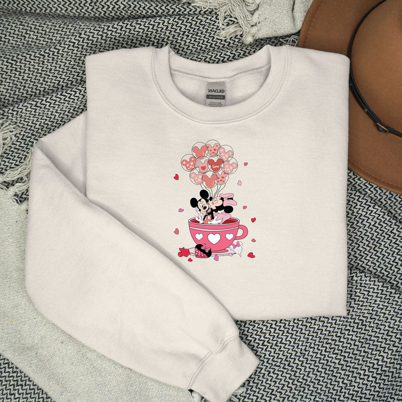 Mickey Minnie Valentine Comfort colors Shirt, Disney Couple Shirt, Valentine's Day Shirt, Mickey Teacup Shirt, Disney Balloon, Disneyland te.jpg