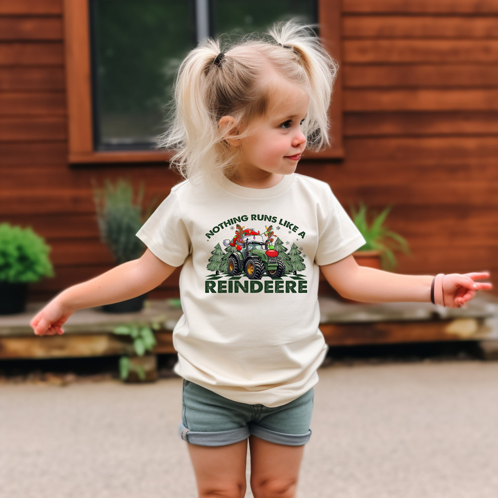 Nothing Runs Like a Reindeer Sweatshirt, Christmas Tractor Reindeer Shirt, Christmas Light Santa Shirt, Kids Xmas Gift, Christmas Tree Shirt.jpg