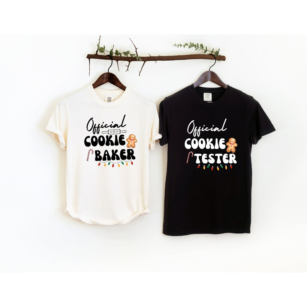 Official Cookie Baker Comfort colors sweatshirt, Official Cookie Tester Sweatshirt, Christmas Couple Sweatshirt, Matching Christmas Sweater.jpg
