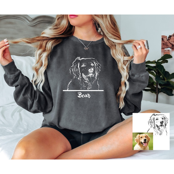 Personalized Pet Owner Comfort colors Sweatshirt, Custom Pet Photo And Name Sweater, Gift For Dog Owner, Cat Lover Apparel, Customized Pets.jpg