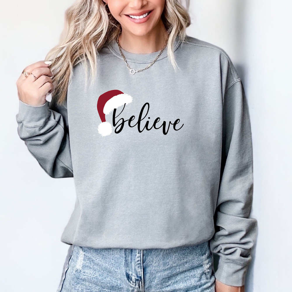 Santa Believe Comfort colors Shirt, Christmas Hoodie, Santa Sweatshirt, Christmas Gift Shirt, Christmas Party Shirt, Santa Tee, Christmas te.jpg