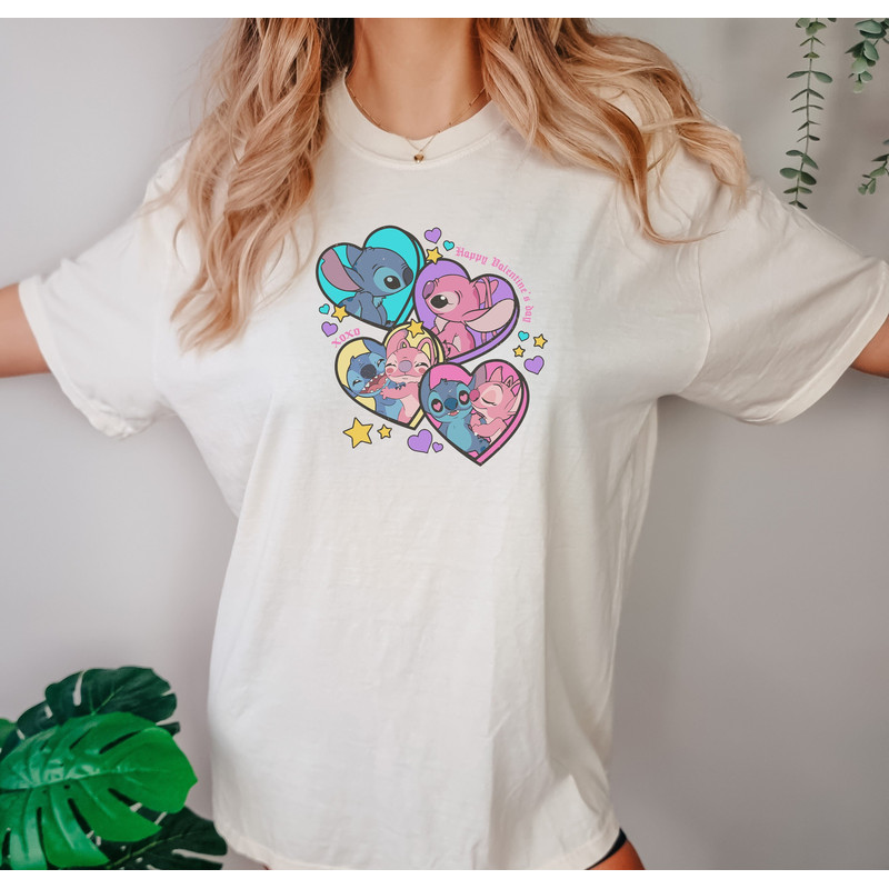 Stitch and Angel Comfort colors Shirt, Disney Couple Shirt, Valentine's Day Shirt, Stitch and Angel Sweatshirt, Love Shirt, Disney Shirt, te.jpg