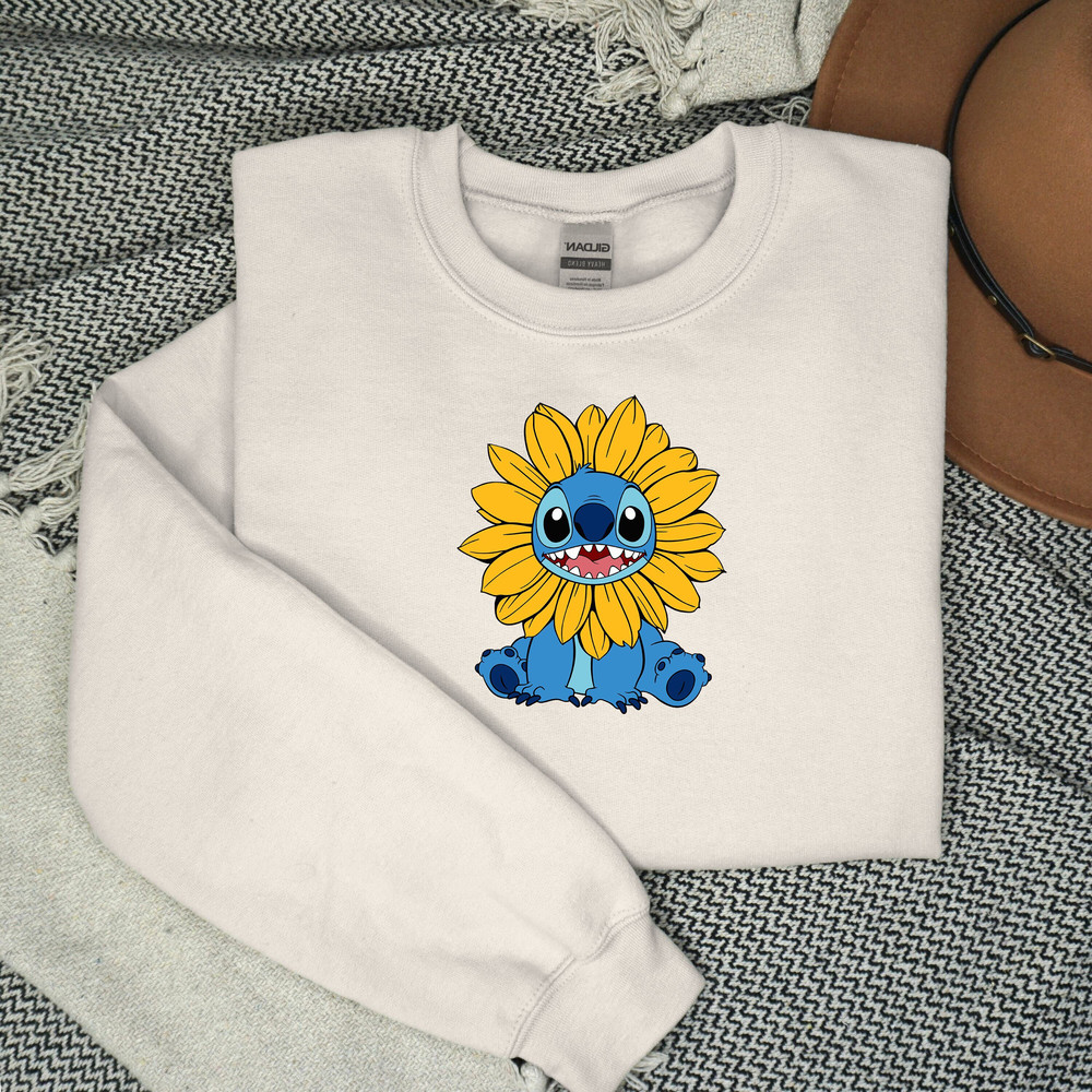 Stitch Sunflower Comfort colors Shirt, Disney Stitch , Family Vacation, Disney Trip, Cute Stitch Shirt, Sunflower Shirt, Floral Shirt,Disney.jpg