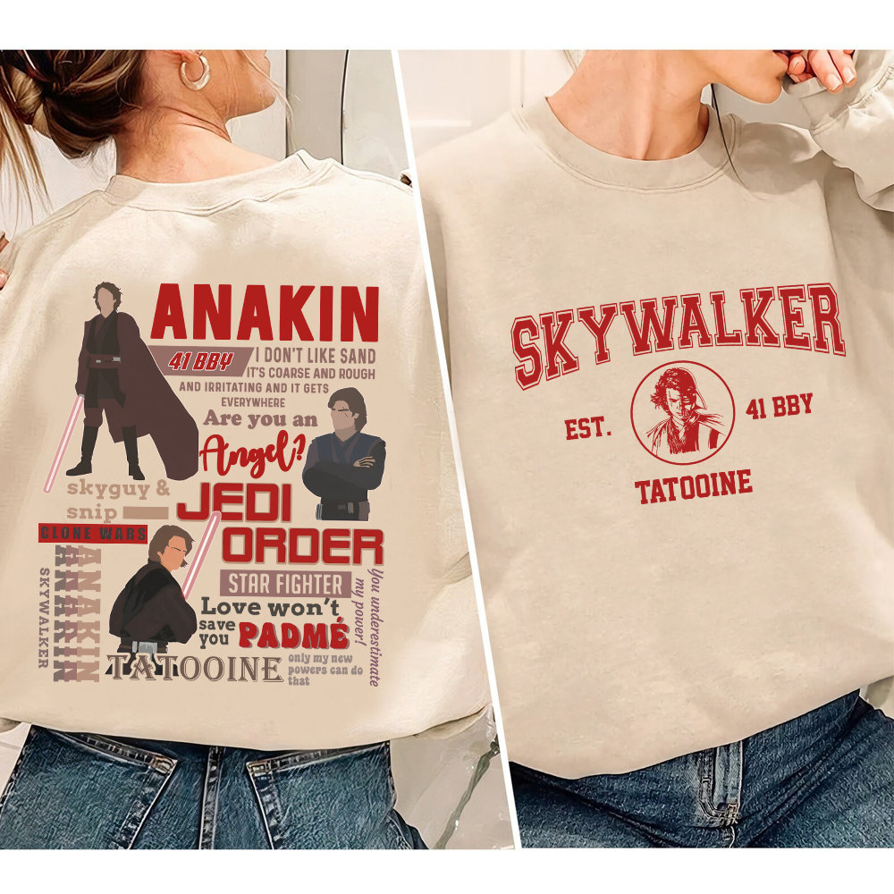 Anakin Skywalker Double Sides Sweatshirt, Star Wars Disneyland Family Matching Shirt, Disney Star Wars Shirt, Family Matching Shirt.jpg
