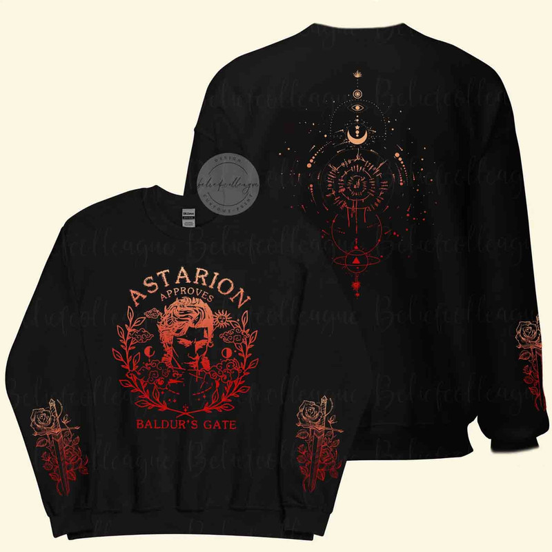 Astarion Baldurs Gate Sweatshirt + Sleeve Design, Astarion Baldurs Gate 3 Shirt, Astarion High Elf Shirt, Astarion Shirt 1.jpg