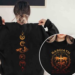 basgiath war college 2 sides sweatshirt, fourth wing sweatshirt, rebecca yarros shirt, dra
