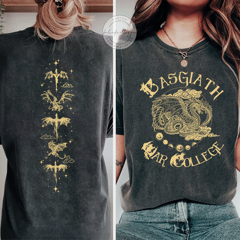 Basgiath War College Double Sides Shirt, Fourth Wing Shirt, Dragon Rider Shirt, Rebecca Yoros, Fourth Wing, Violet Sorrengail.jpg