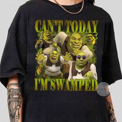 can't today i'm swamped shrek 90s comfort colors shirt, disney fiona princess shirt, shrek
