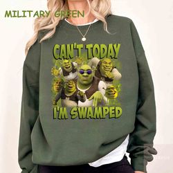 can't today i'm swamped shrek 90s sweatshirt, shrek fiona princess 90s shirt, disney fiona
