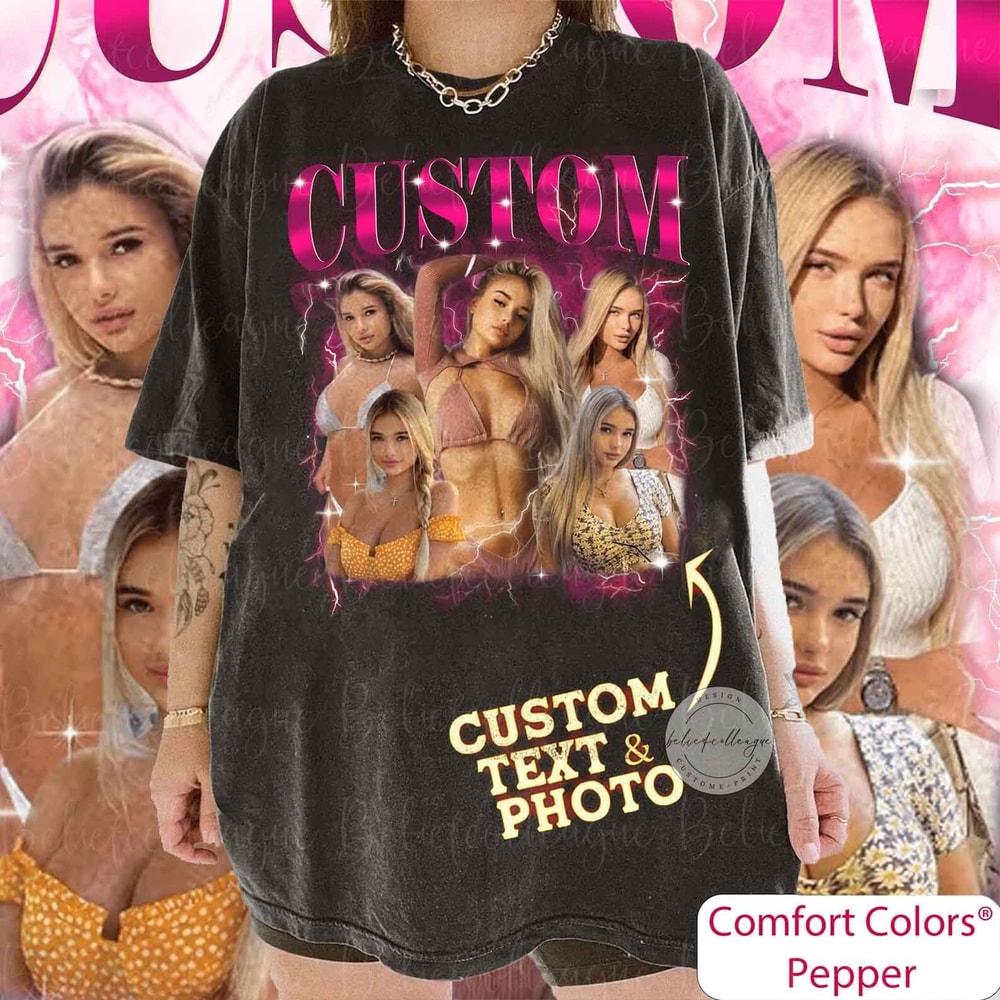 Custom Comfort Colors Bootleg Rap Tee, Custom Photo - Retro Custom Bootleg Rap Tee, Custom Your Photo, Vintage Graphic 90s Tshirt.jpg