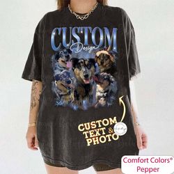 custom comfort colors pet shirt, custom dog's version, custom your pet bootleg tee, retro