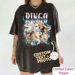 custom comfort colors pet shirt, custom your pet bootleg tee, retro 90's custom shirt, cus