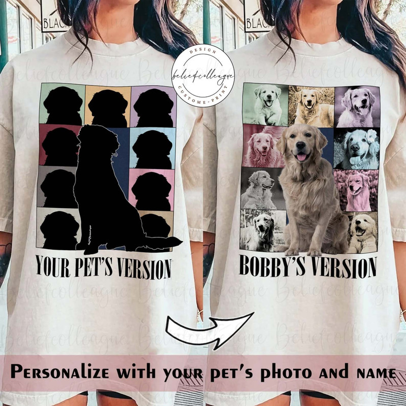 Custom Era's Tour Comfort Colors Shirt, Custom Dog Cat Shirt, Dog Cat Photo Shirt, Custom Pet Portrait Shirt, Custom Shirt, Taylors Version.jpg
