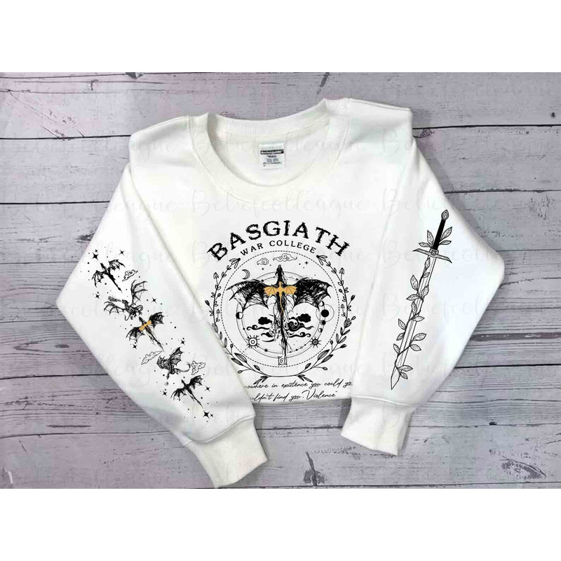 Fourth Wing Sweatshirt, Basgiath War College, Violet Sorrengail, Xaden Riorson, Dragon Rider, Riders Quadrant, Rebecca Yoros, Bookish Shirt 1.jpg