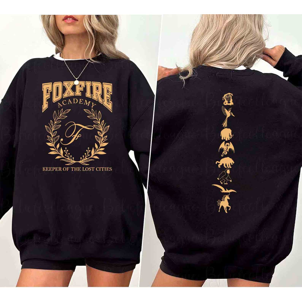 Foxfire Academy Sweatshirt, Keeper Of The Lost Cities Symbols Shirt, Lost Cities Keeper Shirt, Bookish Shirt, Kotlc Shirt, Neverseen Hoodie 1.jpg