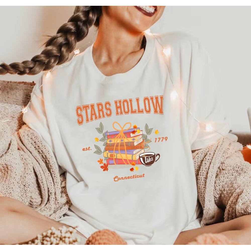 Stars Hollow Book Shirt, Gilmore Girls Sweatshirt, Fall Reading Shirt, Bookish Shirt, Vintage Stars Hollow Sweater.jpg