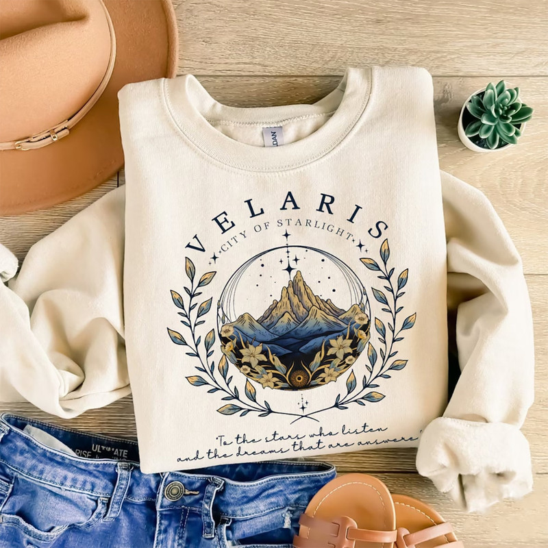 Velaris Sweatshirt ,Velaris ACOTAR Shirt, Velaris City Of Starlight, The Night Court Shirt, SJM Merch, Rhysand, Court of Dreams, Book Shirt.jpg
