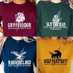 vintage hogwarts sweatshirts, wizarding world sweatshirt, hogwarts house shirt, magic worl