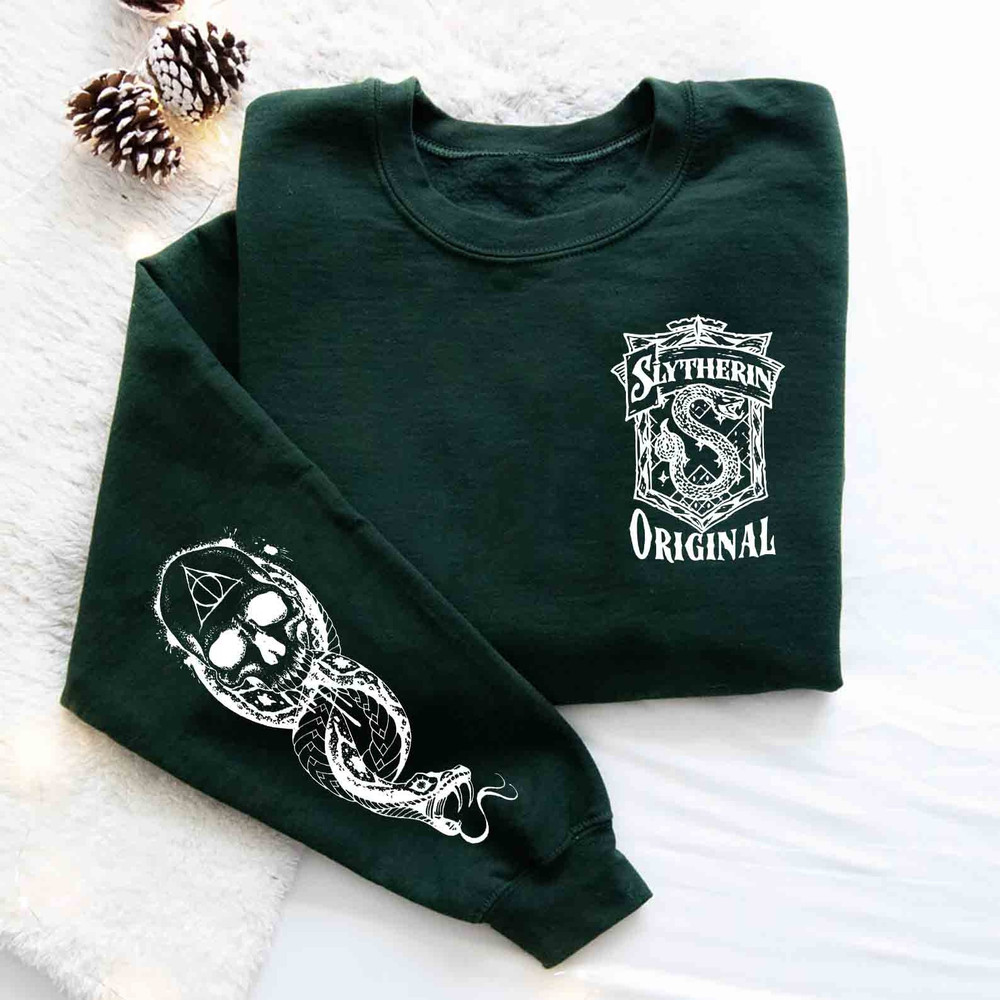 Vintage Slytherin Inspired Sweatshirt, Wizarding World Shirt, House of Hogwarts School Sweatshirt, Universal Studios Fan, HP Fan Gift Shirt.jpg