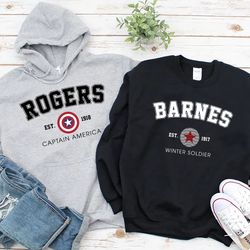 barnes and rogers hoodie, barnes 1917 shirt, rogers 1918 shirt, captain america winter sol