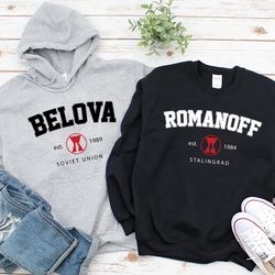 black widow shirt, belova hoodie romanoff sweatshirt, scarlett johansson, natasha romanoff