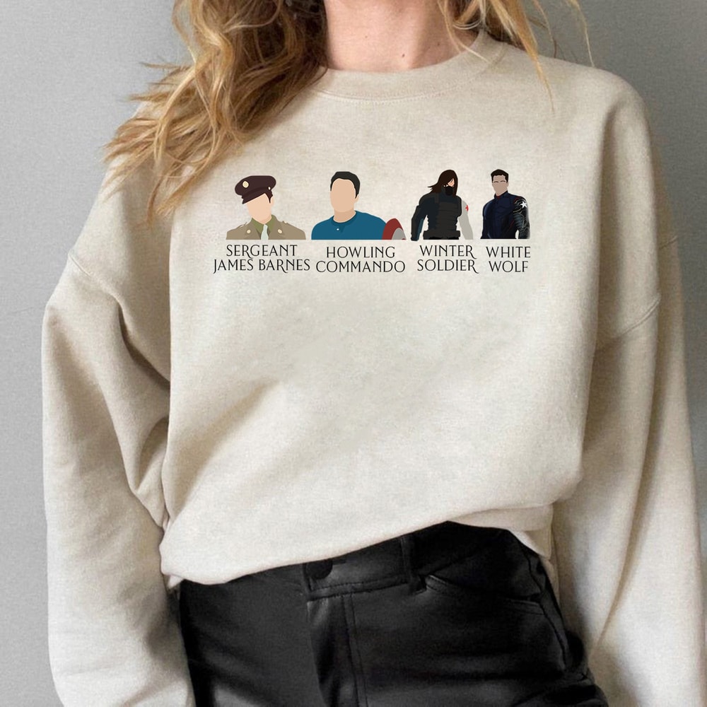 Bucky Barnes All Faces Sweater, Barnes Tshirt, Sergeant Bucky Barnes, Howling Commando, Winter Soldier, White Wolf, Sebastian Stan Fan Shirt.jpg