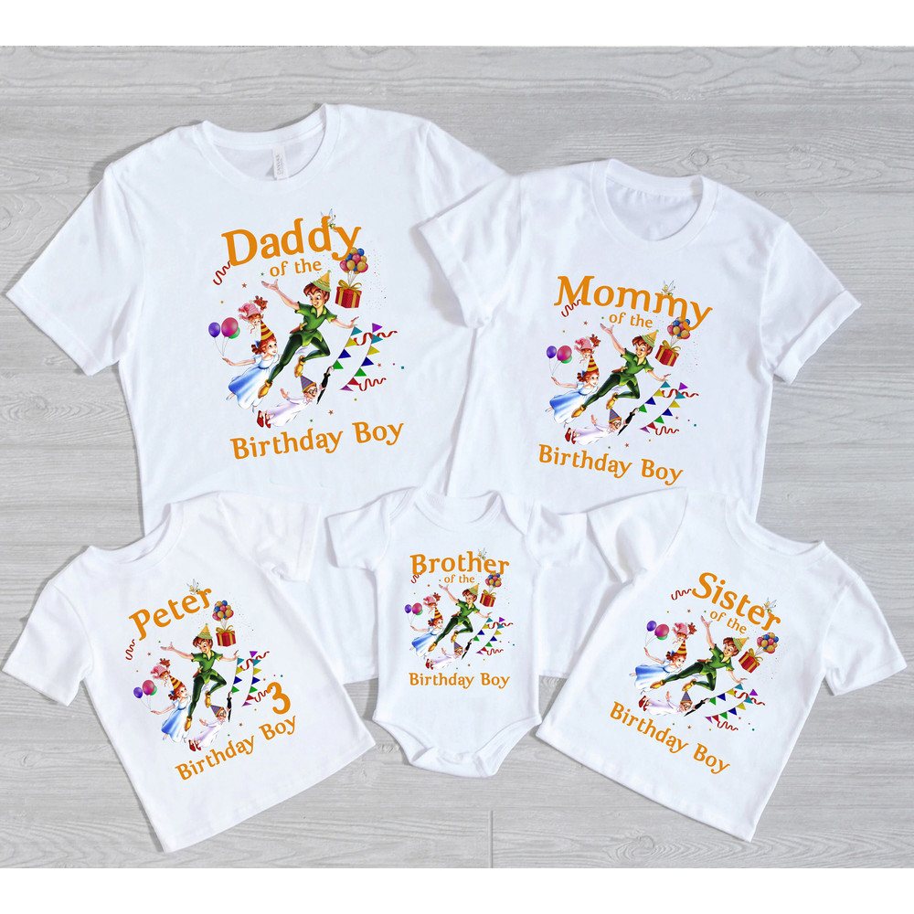 Customized Disney Peter Pan Birthday Shirt, Peter Pan Matching Family Birthday Shirt, Peter Pan custom Tee.jpg