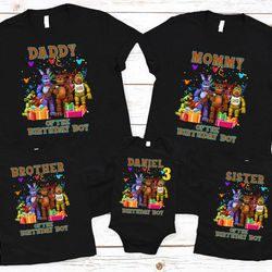 customized five nights at freddy's game matching family birthday shirt, five nights at fre
