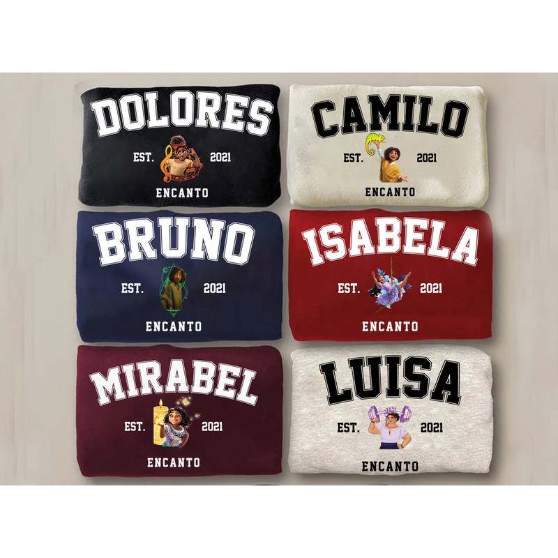 Disney Encanto Characters Shirt, Encanto 2021 Group Matching Tshirt, The Madrigal Family, Bruno, Isabel, Camilo, Mirabel, Disney Trip Shirt.jpg