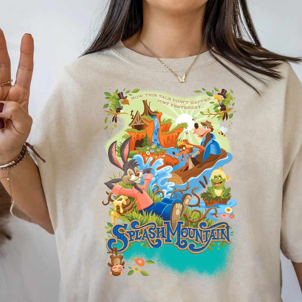 Disney Splash Mountain Shirt, Splash Mountain Ride, Brer Rabbit Bear Fox, Water Ride Disneyworld, Vintage Disneyland, Disney Trip Shirt.jpg