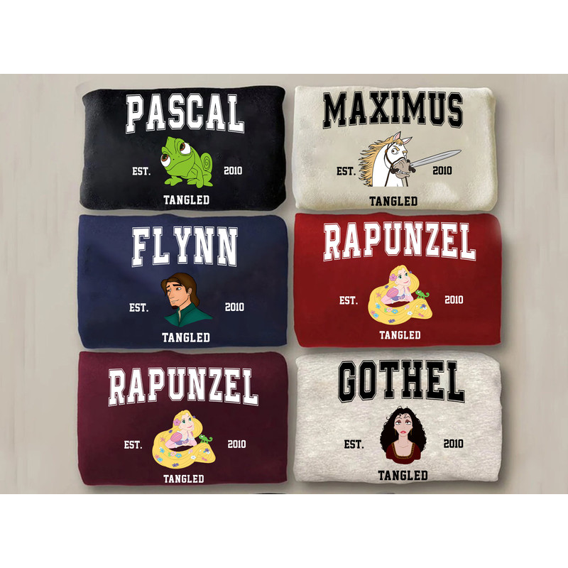 Disney Tangled Characters Shirt, Princess Rapunzel, Tangled Group Matching Shirt, Tangled Family Party, Tangled Birthday, Disneyland Tee.jpg