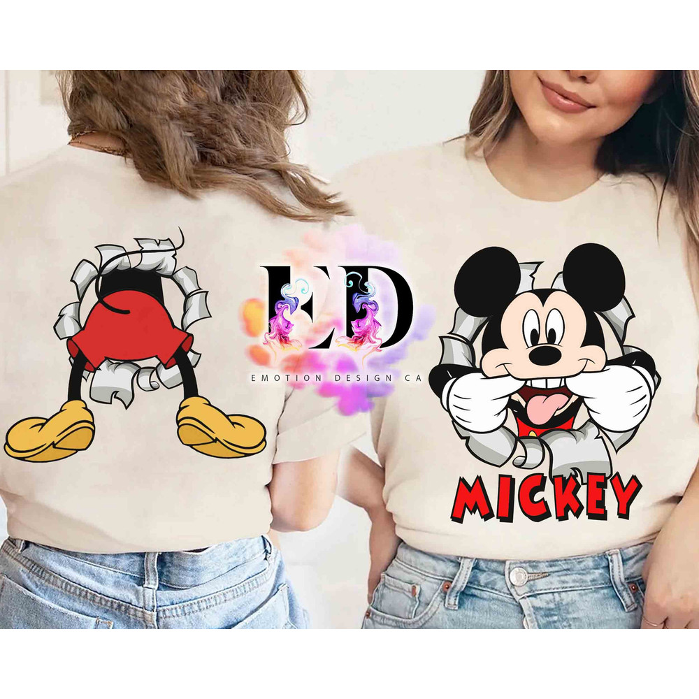 Cute Mickey Mouse Portrait Retro Shirt, Disney Mickey and Friends Goofy Donald Pluto Tee, Magic Kingdom Disneyland Trip Family Vacation Gift.jpg