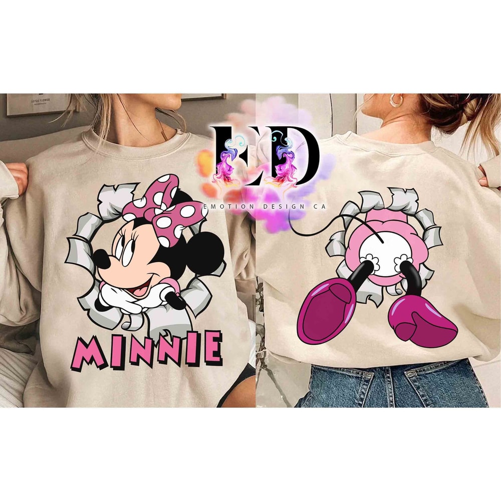 Cute Minnie Mouse Portrait Retro Shirt, Disney Mickey and Friends Goofy Donald Pluto Tee, Magic Kingdom Disneyland Trip Family Vacation Gift.jpg