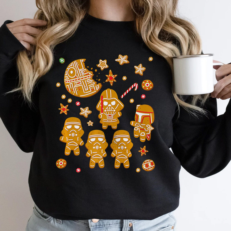 Darth Vader Stormtrooper Boba Fett Gingerbread Shirt, Funny Star Wars Galactic Empire Christmas T-shirt, Disney Disneyland Family Trip Gift.jpg