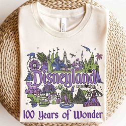 disney 100 years of wonder disneyland resort happiest place on earth shirt, wdw unisex t-s